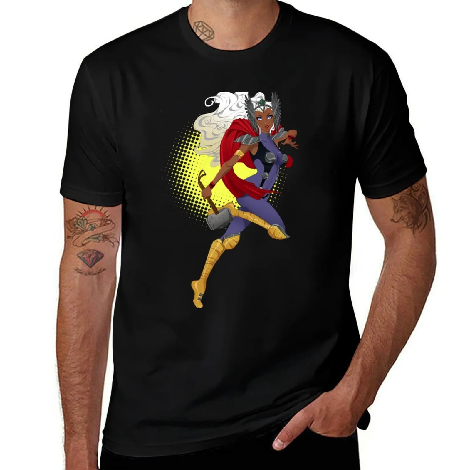 

Goddess of Thunder (w/o name) T-Shirt t shirt for man 100 percent cotton cotton t shirt man T-Shirt
