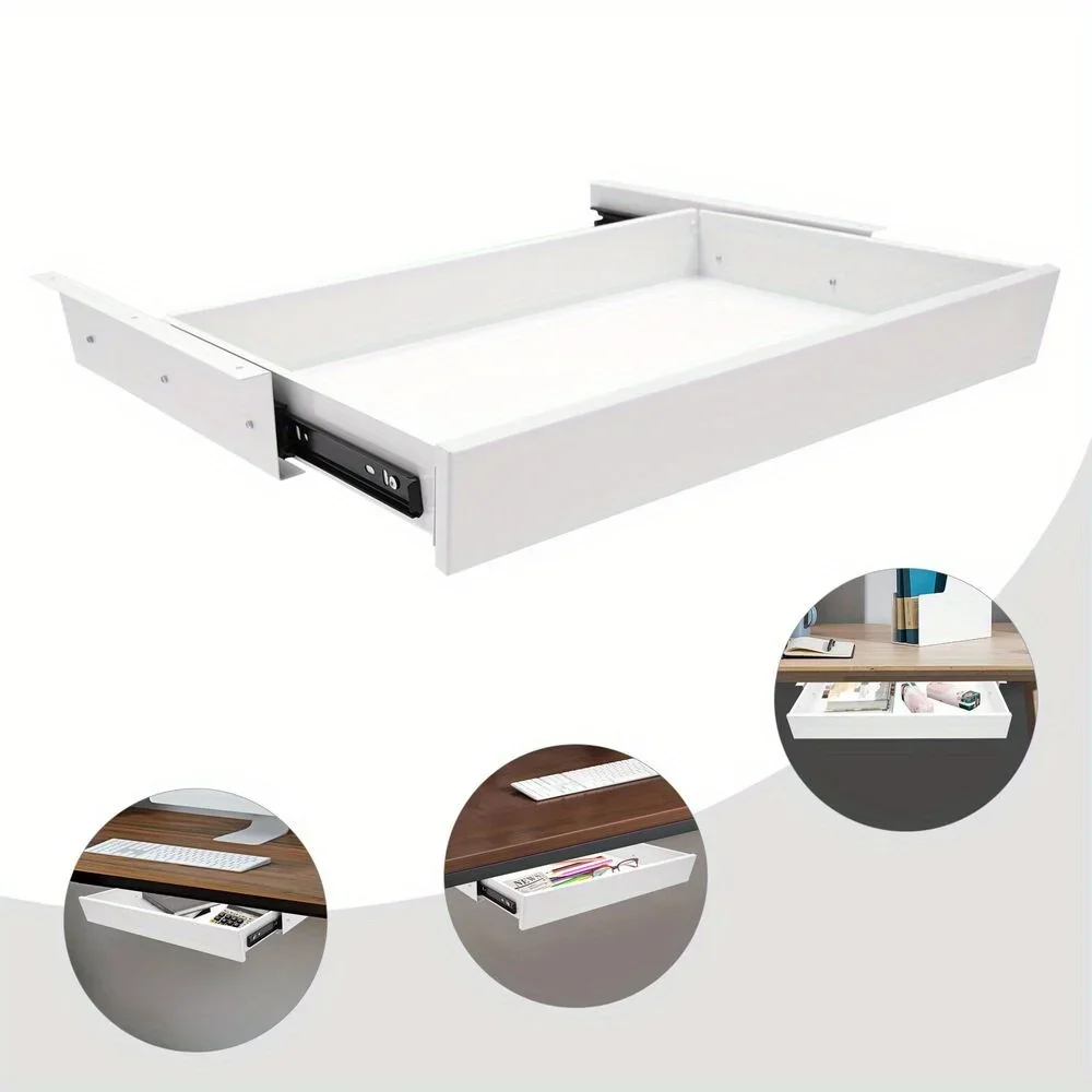 

Stand Up Desk Store Add-On Office Sliding Under-Desk Drawer Storage Organizer US
