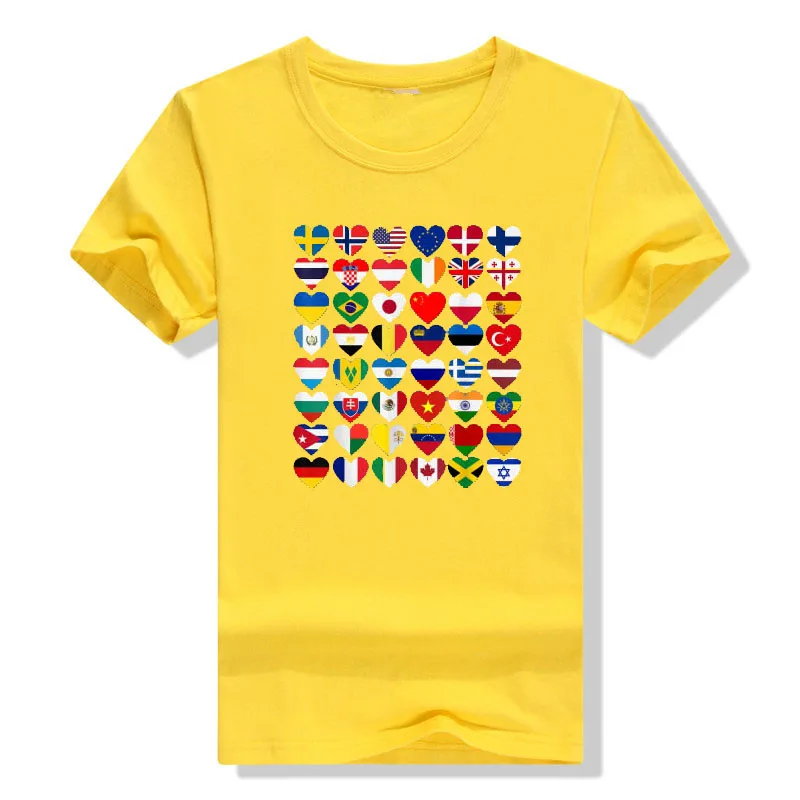 أعلام دول العالم، هدية دولية تي شيرت مضحك العلم طباعة الجرافيك تيز بلايز الجغرافيا عاشق الملابس