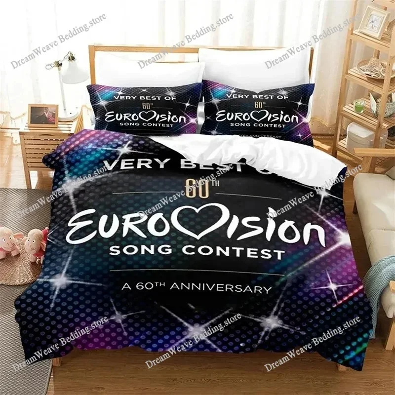 

3D Printed Eurovision Song Contest Bedding Sets Exquisite Bed Supplies Set Duvet Cover Bed Comforter Set Luxury Birthday Gifts