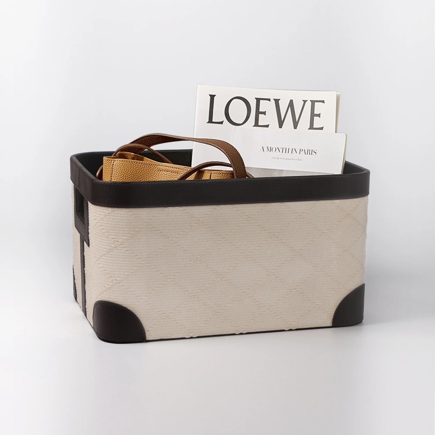 

Китайская винтажная корзина для белья с цветочной вышивкой, коробка для хранения с крышкой, органайзер, кожаный переносной контейнер для хранения