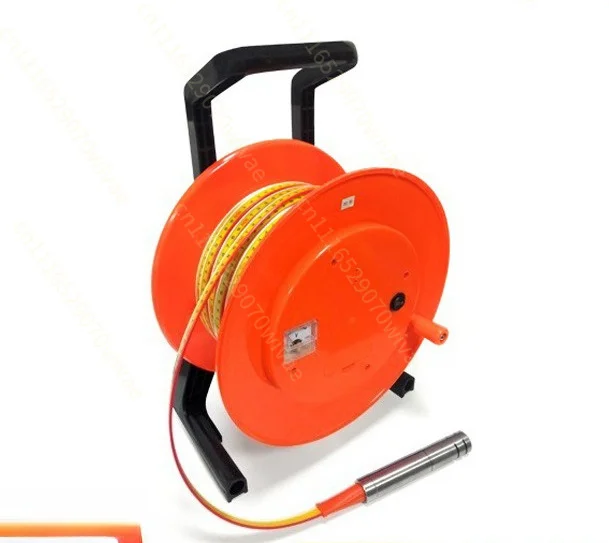 Steel Ruler Water Level Gauge, Portable Groundwater Depth Stainless Steel Cable Depth Gauge