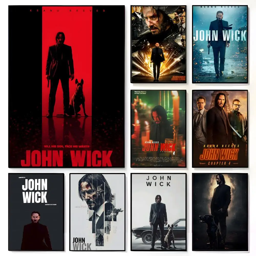 High-Octane Action Film John Wick Poster American Film Mural Home Childrens Room Wall Decor Print