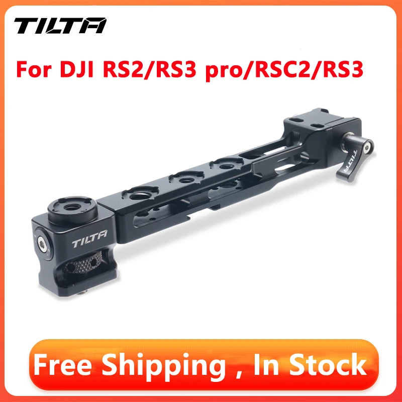 TILTA TGA-MMB Adjustable Angle Monitor Mounting Bracket with Cold Shoe Compatible with DJI RS2/RS3 pro/RSC2/RS3 Gimbal