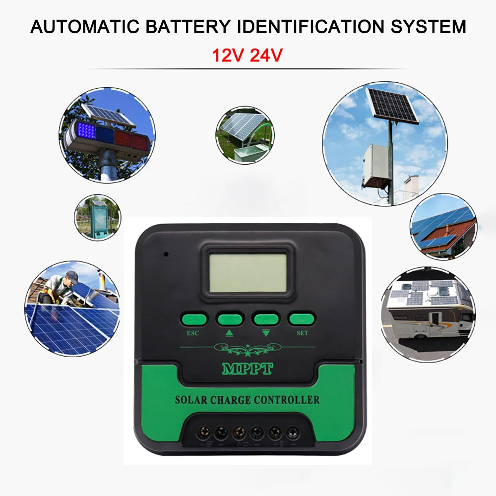 Imagem -04 - Suyeego 10a 20a Mppt Regulador de Carga Solar 12v 24v Auto Lcd Painel Solar Regulador de Carga para Lifepo4 Lítio Gel Ácido Chumbo