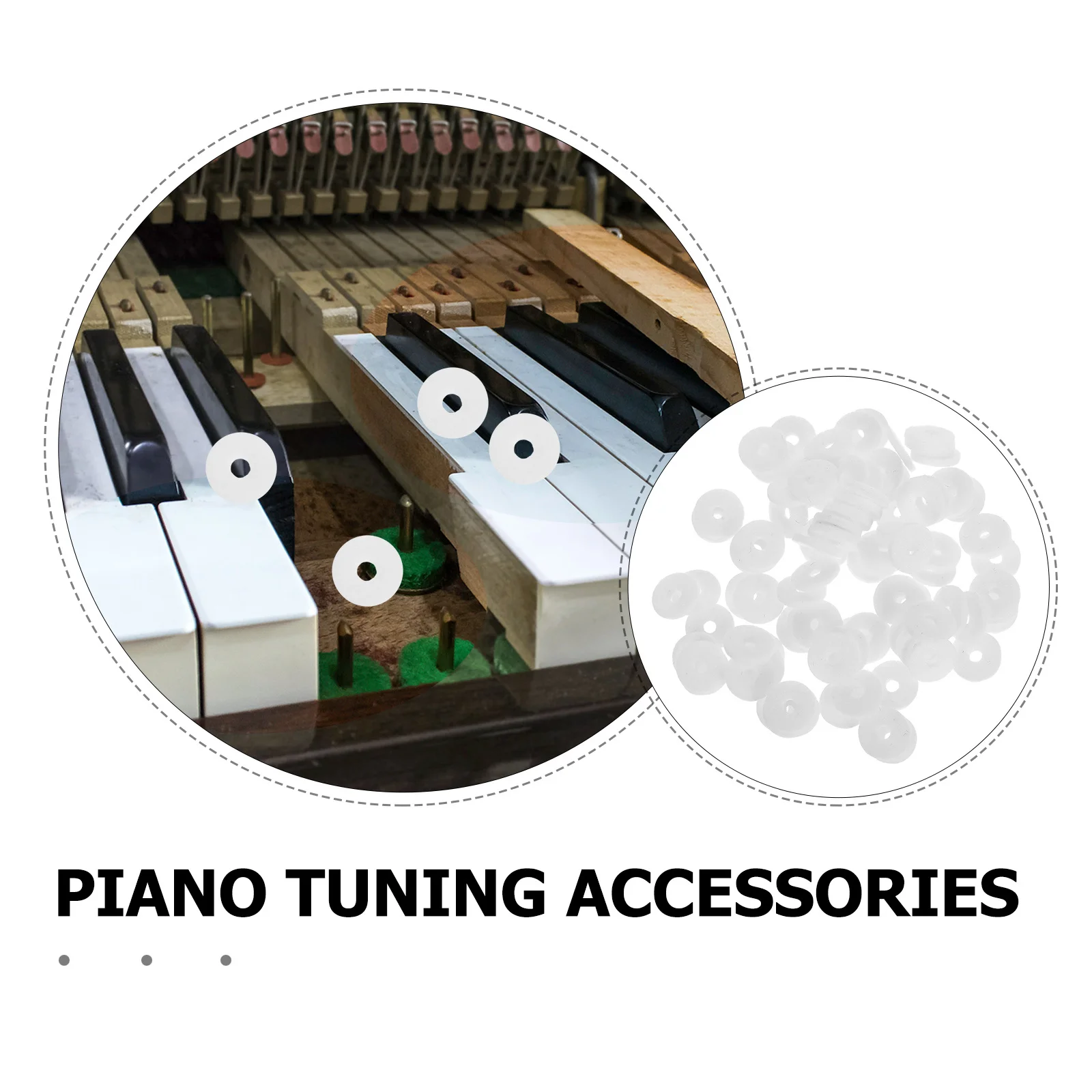 90 قطعة غسالة البيانو ورأى الصوف حلقة صغيرة ضبط الملحقات ارتداء مقاومة ارتفاع درجة الحرارة مقاومة الضغط تقليل الضوضاء #3