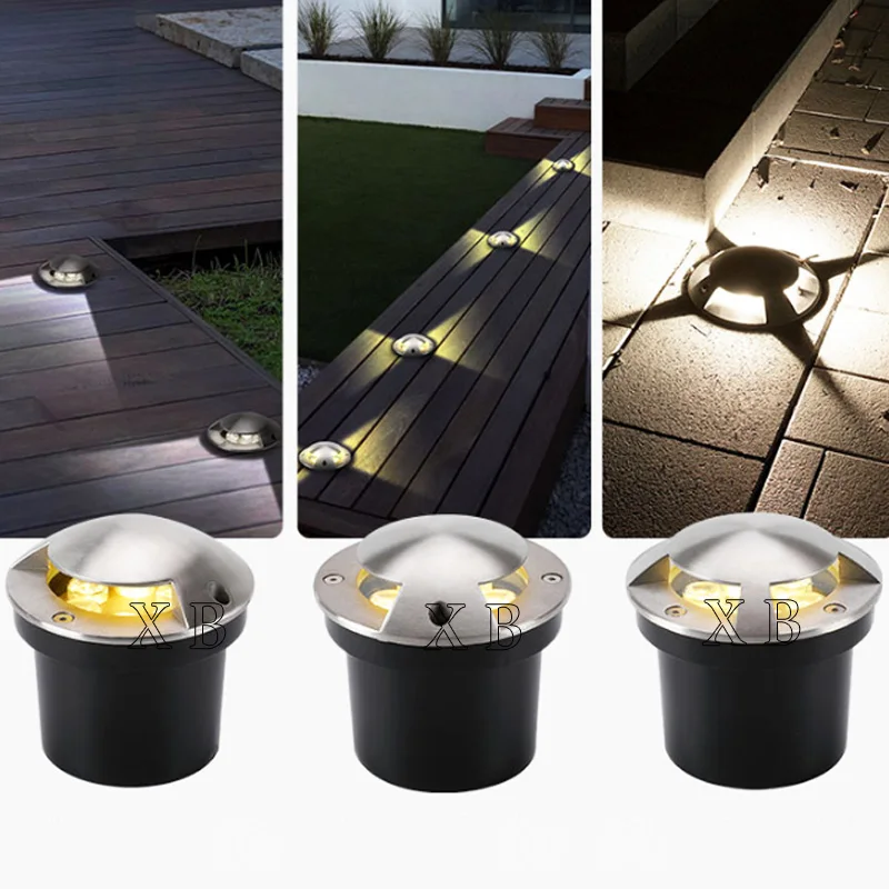 Imagem -06 - Lâmpadas Led Embutidas Inground Holofotes Subterrâneos Iluminação Exterior Quintal Degraus Escadas Piso Deck Ip68 dc 12v 6w 10w 220v