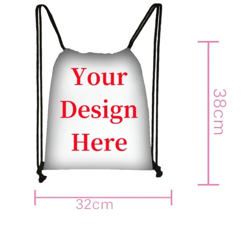 Customize Drawstring Bag Women Men Storage Bag Teenager Casual Backpack Shopping Bags Gifts Outdoor Travel Storage Bag Book Bags