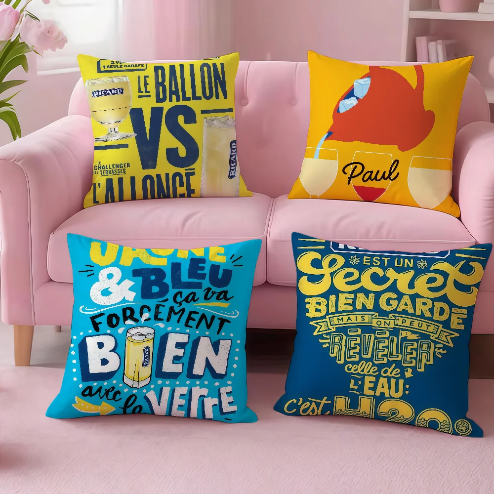 Чехол на подушку для дивана B-Beer, автомобиля, офиса, кафе, мягкий R-Ricard и удобная двухсторонняя наволочка с принтом
