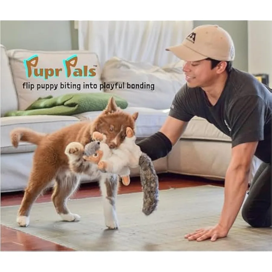 PuprPals Dog Toy Puppet Tough Padding Safe Interactive Play Prevents Biting Hands Boredom-Busting Training Exercise