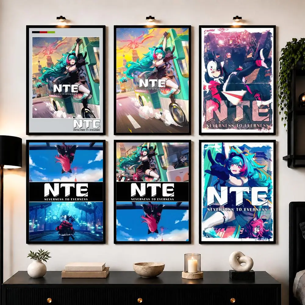 NTE N-Neverness To E-Everness Poster Modern Wall Art Sticker For Living Room Bedroom Bar Home Decor Mural Painting Decoration