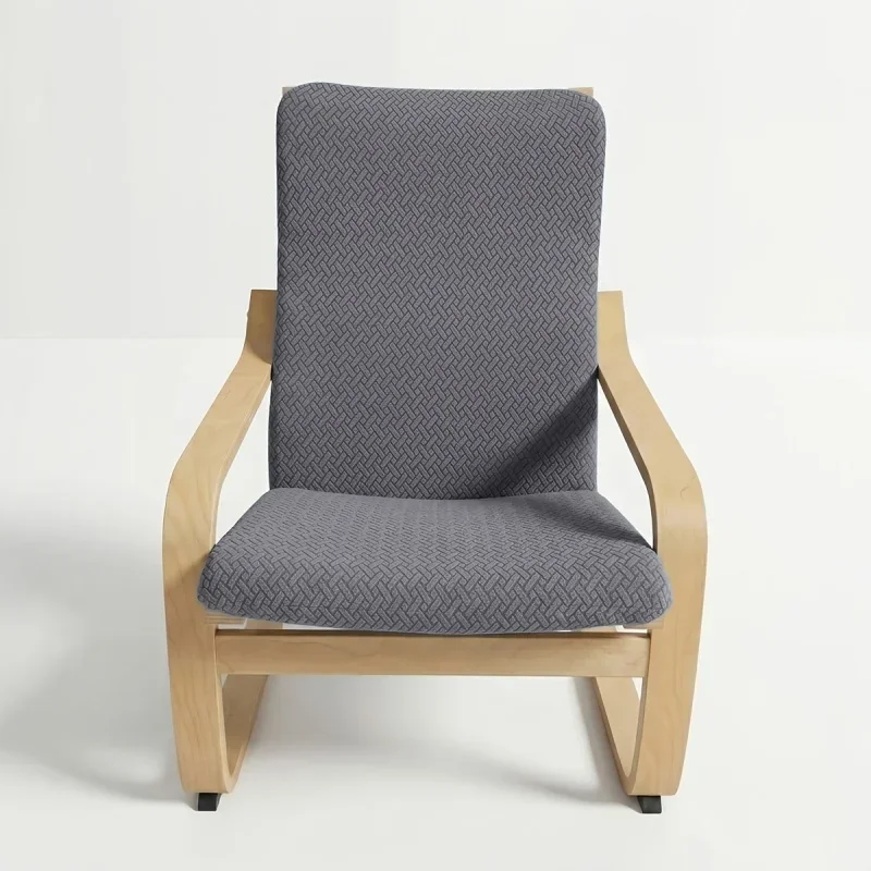 Stretch-Jacquard-Schonbezug für Poang-Stühle, elastischer, waschbarer Lounge-Stuhlbezug, rutschfester Schutz für Poang-Liegestühle mit Holzarmlehnen – Detail 3