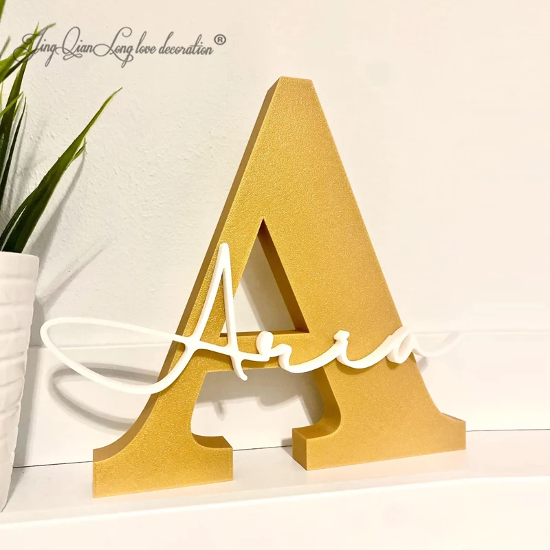 

Custom freestanding name decor custom 3d block letters decoration initials desk decor large stand alone accent letter nursery de