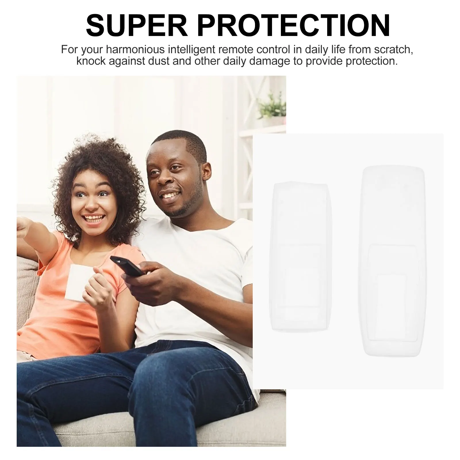 

4pcs Remote Cover Waterproof Dustproof Silicone Case White Controller Protector Anti Remote Accessories