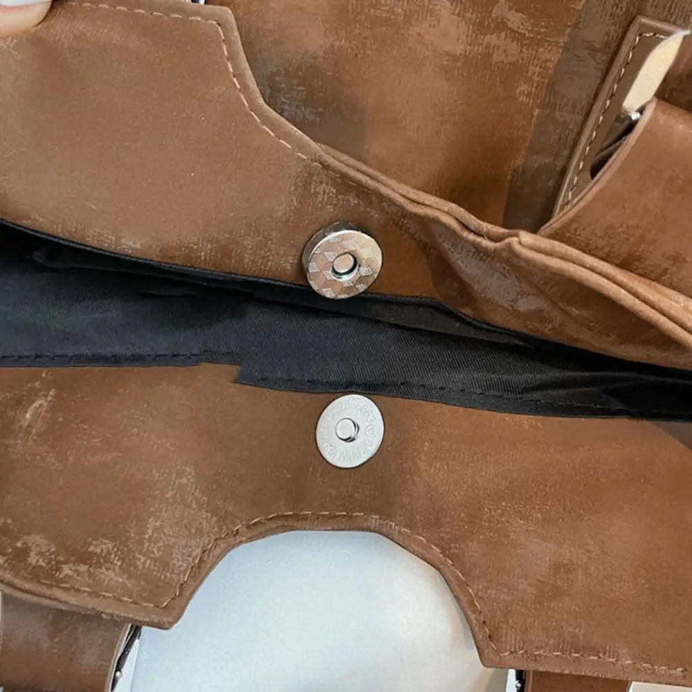 Lindo bolso de mano de PU mate de estilo coreano, bolso de mano de cuero PU de gran capacidad, Color sólido, paquetes de axilas de gran capacidad para niñas