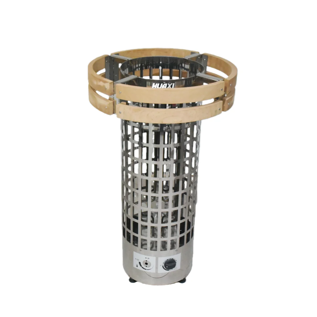 Stainless Steel Sauna Stove with Wood protection to Prevent Burns Dry Steam Internal Control Heater for Gym Sauna Room