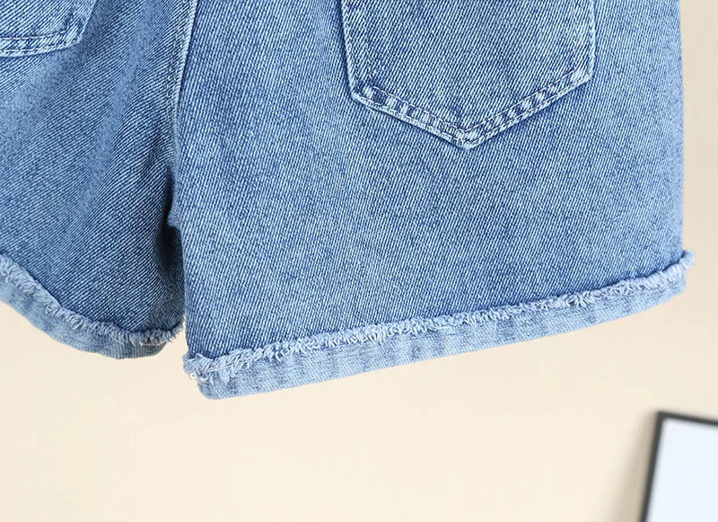 Kindershorts 2026 Sommer Neu Mädchen Koreanisch Bedruckte Gewaschene Zerrissene Weiche Denim-Shorts für 3-10 Jahre Alte – Detail 13
