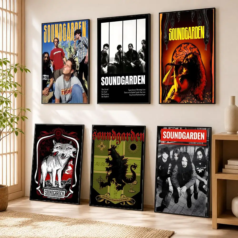 Classic Band S-Soundgarden Poster Modern Home Living Bedroom Bar Hallway Waterproof Wall Art Aesthetic Decor