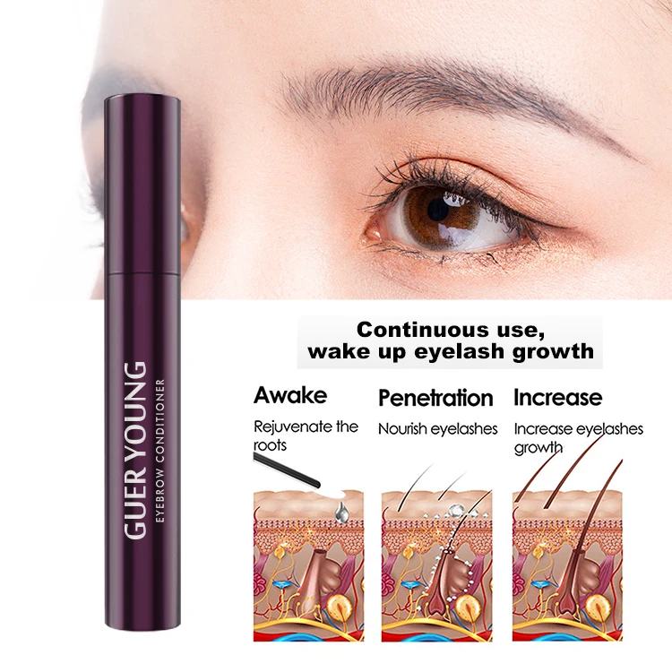 GUER YOUNG Fast Eyelash Growth Serum Natural Eyelash Enhancer Longer Fuller Thicker Curling Lash Treatment Eye Care Products Mak