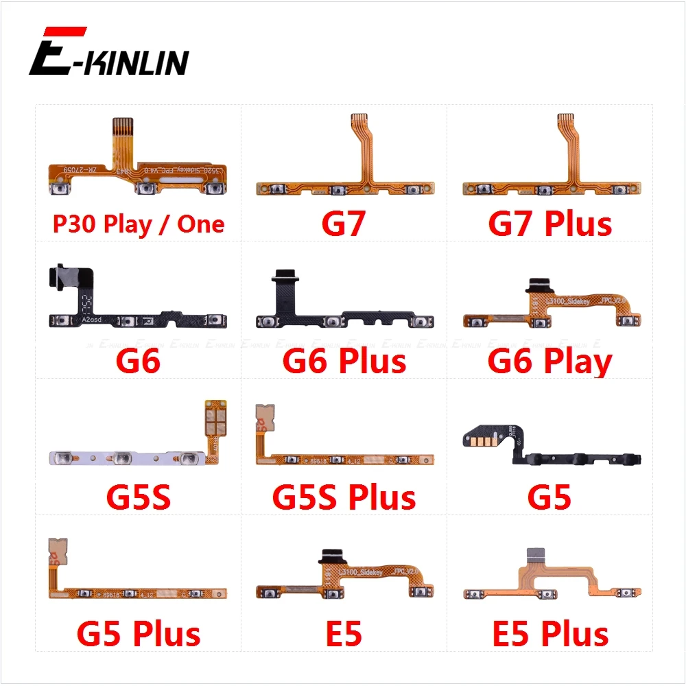 Switch Power ON OFF Key Mute Silent Volume Button Ribbon Flex Cable For Motorola Moto One G7 Power G6 G5S G5 E5 Plus P30 Play