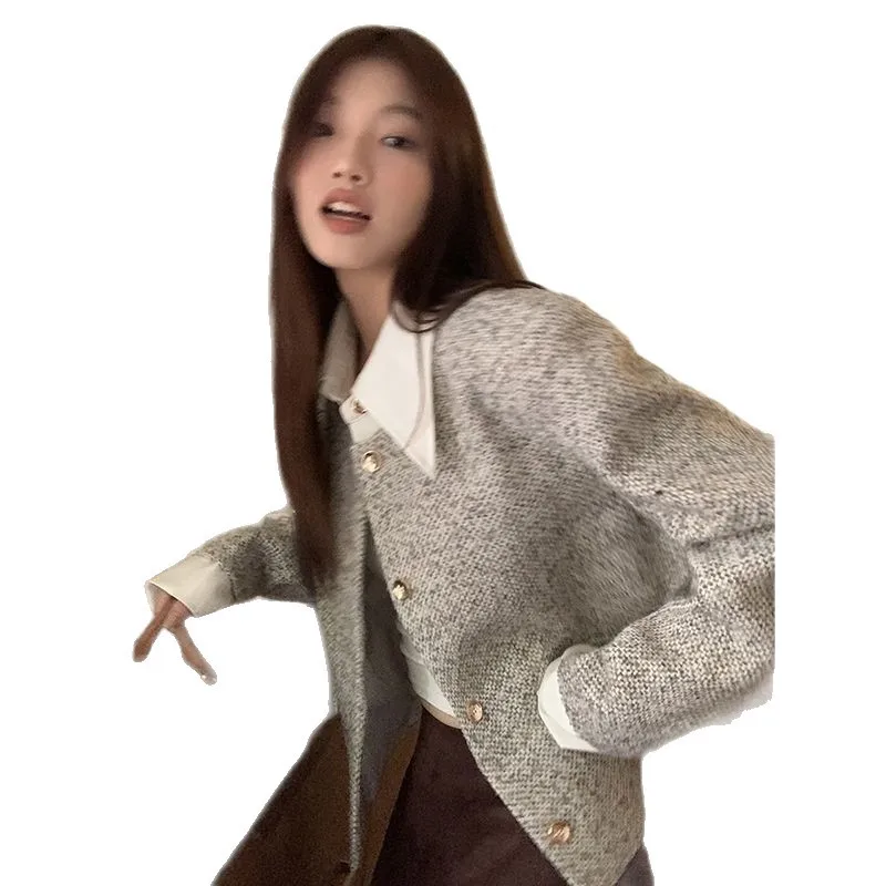 트위드 재킷 고품질 여성용 가을 방수 방풍 포켓 다용도 기능성 일상 출퇴근 레크리에이션 낚시 하이킹