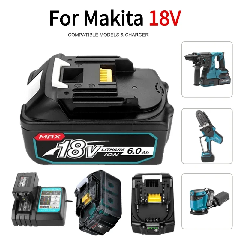 Imagem -02 - Bateria Makita Original com Substituição de Lítio Led 18v 6ah Lxt Bl1860b Bl1860 Bl1850 Ferramentas Elétricas Recarregáveis