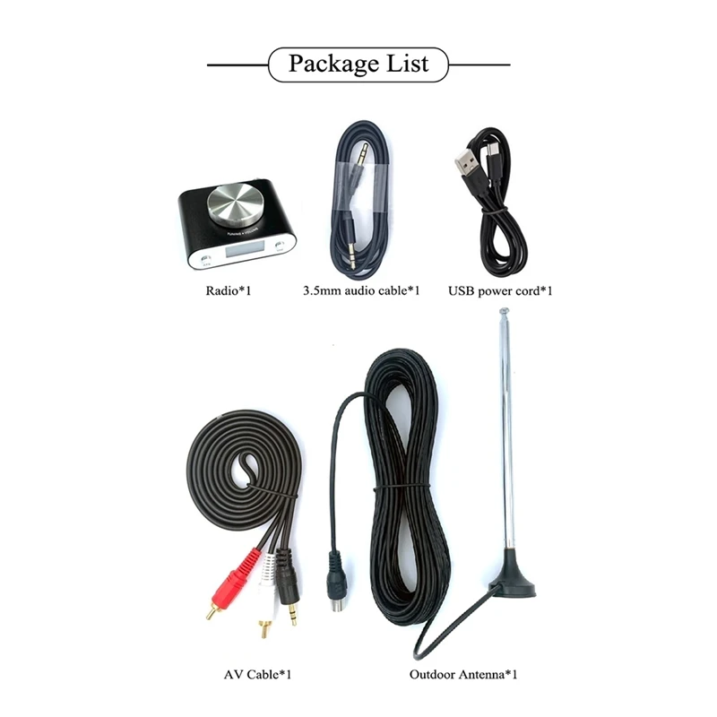 Mini Radio estéreo FM Digital Hifi utiliza Transistor de Chip SI4730 Global Universal búsqueda Manual o automática 64/76/87-108Mhz