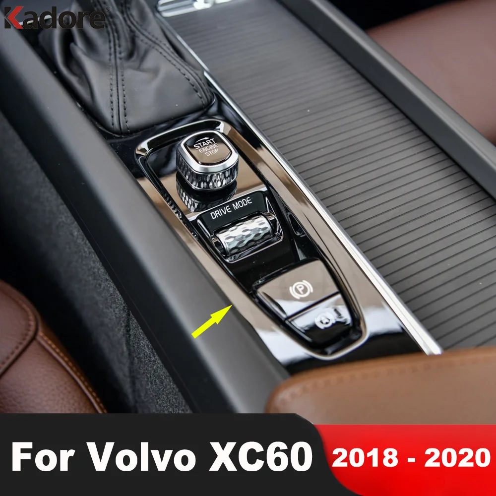 

Для Volvo XC60 XC 60 2018 2019 2020 карбоновая Автомобильная консоль коробка переключения передач ручной тормоз панель Крышка отделка внутренние молдинги аксессуары