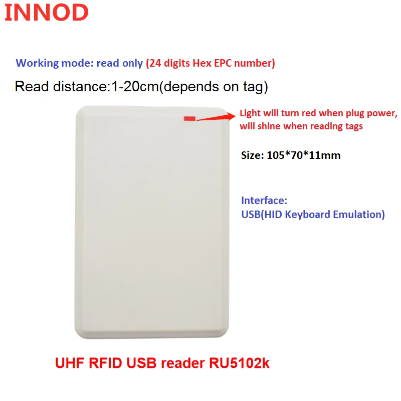 

Multi-function usb desktop uhf rfid reader writer with free English sdk source user manual long read uhf card alien h3 chip tag