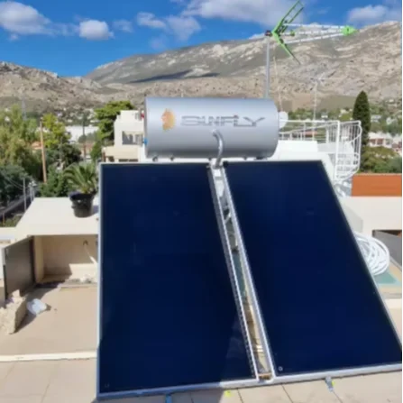 

OEM commercial grade smart solar water heater with 200L/300L enamel water tank electric fast delivery, suitable for hotels