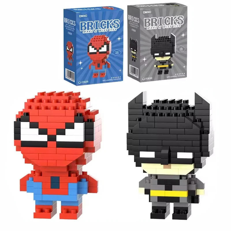 Superhero character building blocks set-Batman Spider-Man Hulk Venom Deadpool suitable for children Creative toy gift.