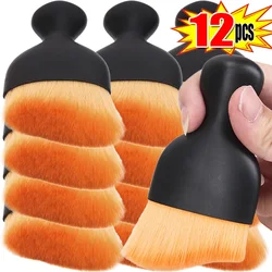 12/1x Car Interior Cleaning Brush Air Conditioner Outlet Soft Fur Dust Removal Detailing Brushes with Shells Crevice Clean Tools