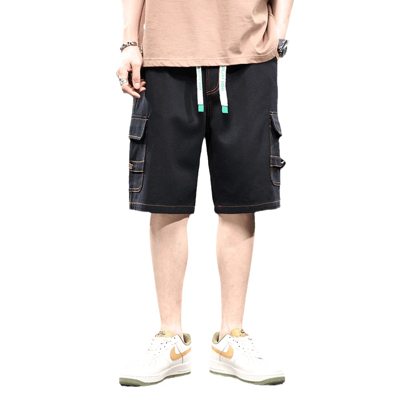 Shorts for men's summer slim American trendy high street oversized loose wide leg sports casual cropped pants shorts for men