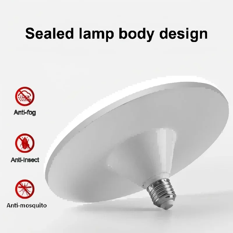 Bombilla LED de 15W, Base E27, 220V, ahorro de energía, luz de techo interior para el hogar, 6500K, blanco frío para iluminación de garaje