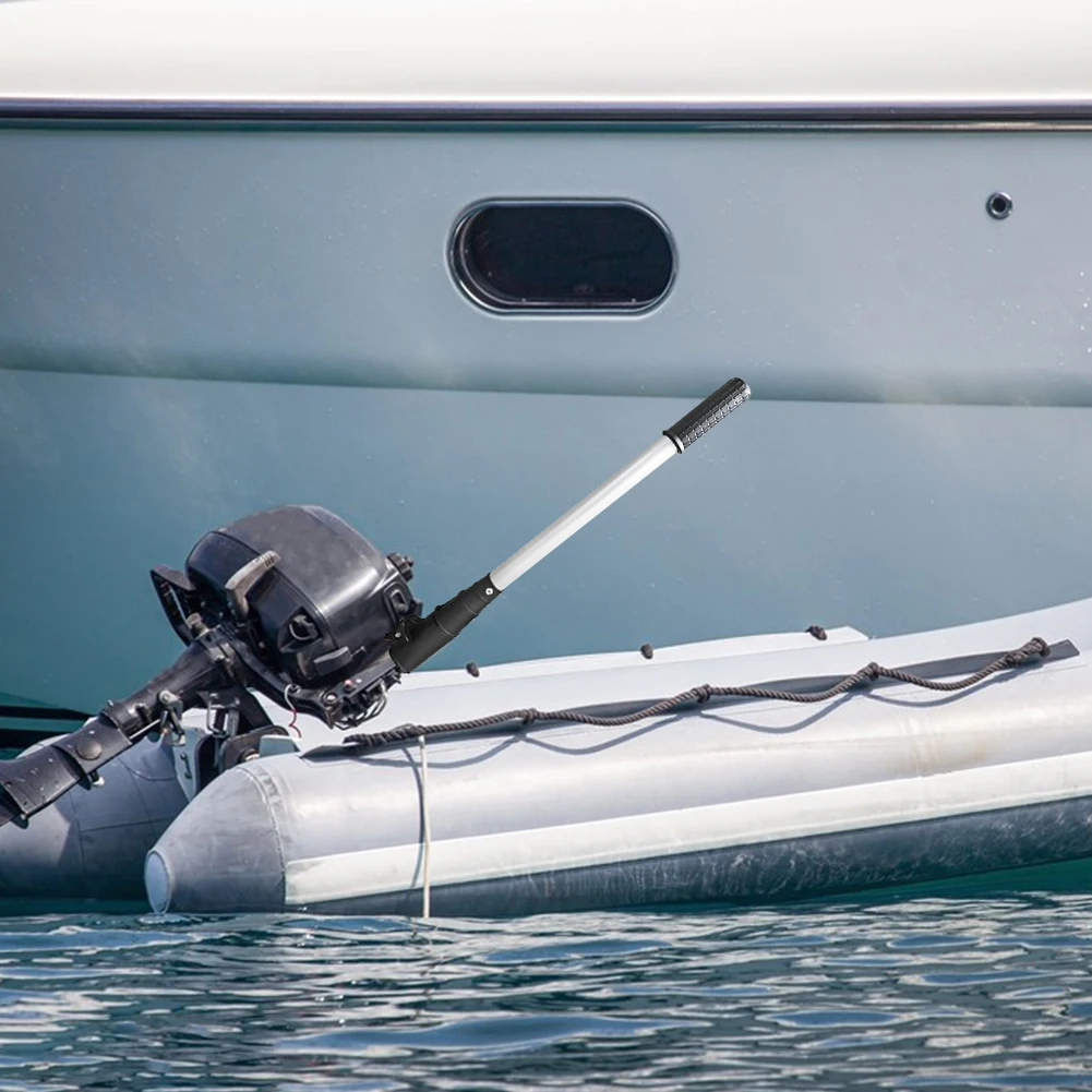 Pegangan Ekstensi Tiller Motor Tempel, Pegangan Ekstensi Motor Trolling, Batang Teleskopik Paduan Aluminium untuk Aksesori Kapal
