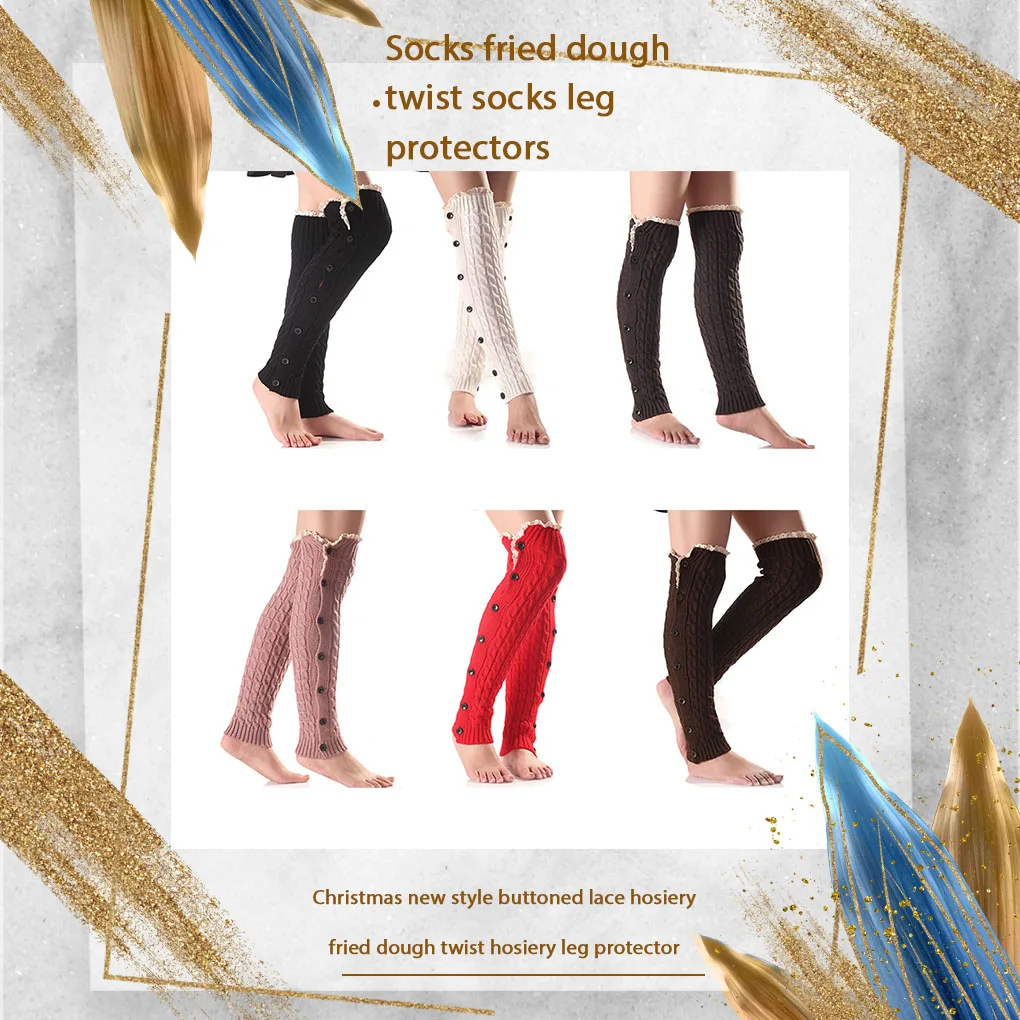 

1 Pair Women Leg Warmer Knee Warm Socks Boot Sleeve Clothing Decoration