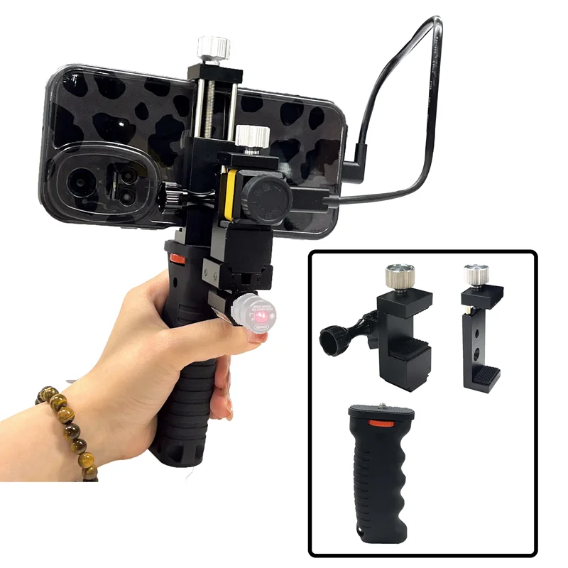 InfiRay T2 PRO T2L T2S P2 PRO التصوير الحراري حامل كاميرات مراقبة عالي الجودة سبائك الألومنيوم المضادة للانزلاق الهاتف المحمول التصوير الحراري قوس