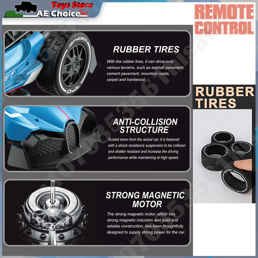 Sulong SL216A 1/24 Metal RC Car 2.4G High Speed Remote Control Mini Racing Model Vehicle Electric Toys Gifts