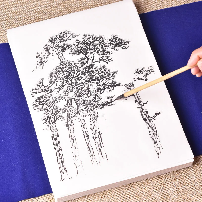 

Ripe Xuan Paper Painting Line Draft Tree Flower Watercolor Painting Drawing Manuscript Beginner Drawing Copy Coloring Line Draft