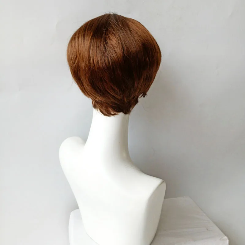 Natural Breathable Hair Extensions Synthetic Fashion Handsome Male Wigs Head Cover Short Straight Wig Hair Hat for Men