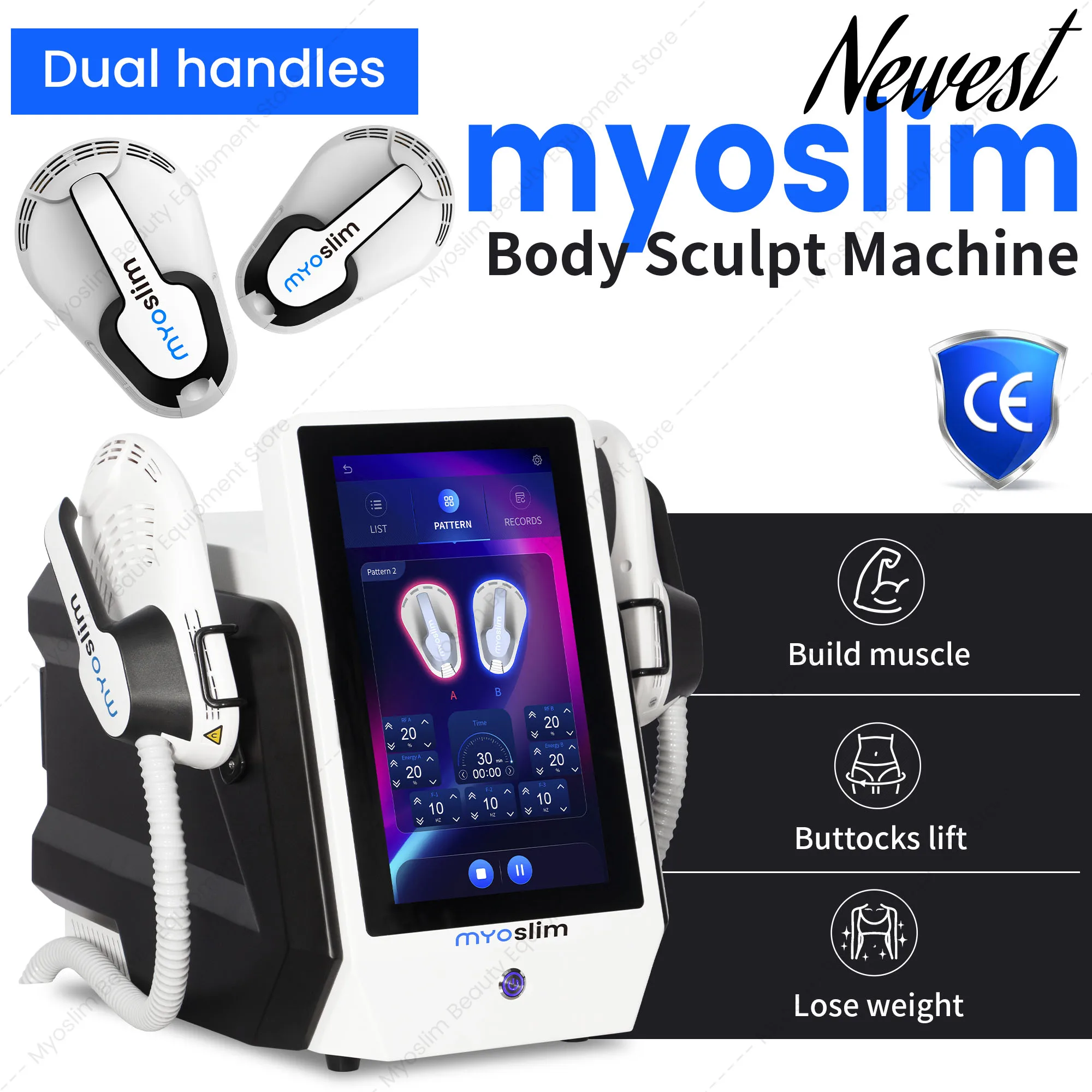 Professional 6500W RF Body Sculpting Device Muscle Stimulator Fat Burning Weight Loss Body Slimming Contouring Machine