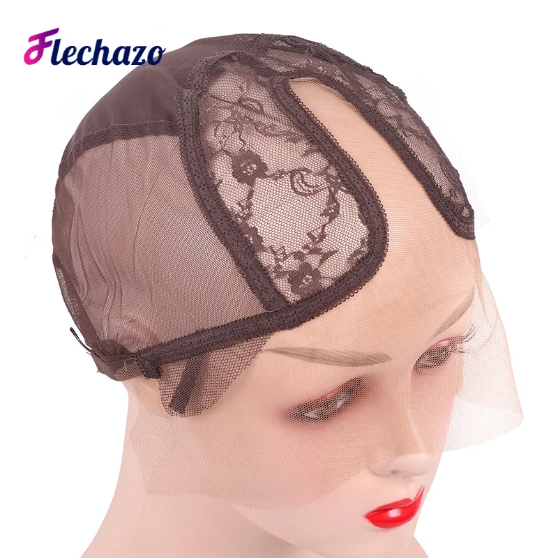 T Bagian Topi Wig Renda untuk Membuat Wig Topi Kubah Jala Topi Tenunan Renda Swiss Topi Wig Berventilasi Jaring Rambut Dasar Sutra