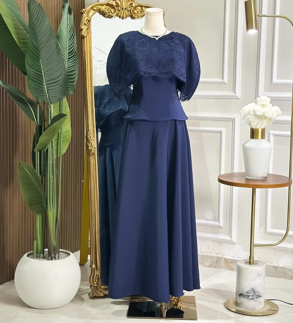 

Customized Chinese Style Jersey Pleat A-line Scoop Neck Midi Bespoke Occasion Luxury Party Dresses Classic
