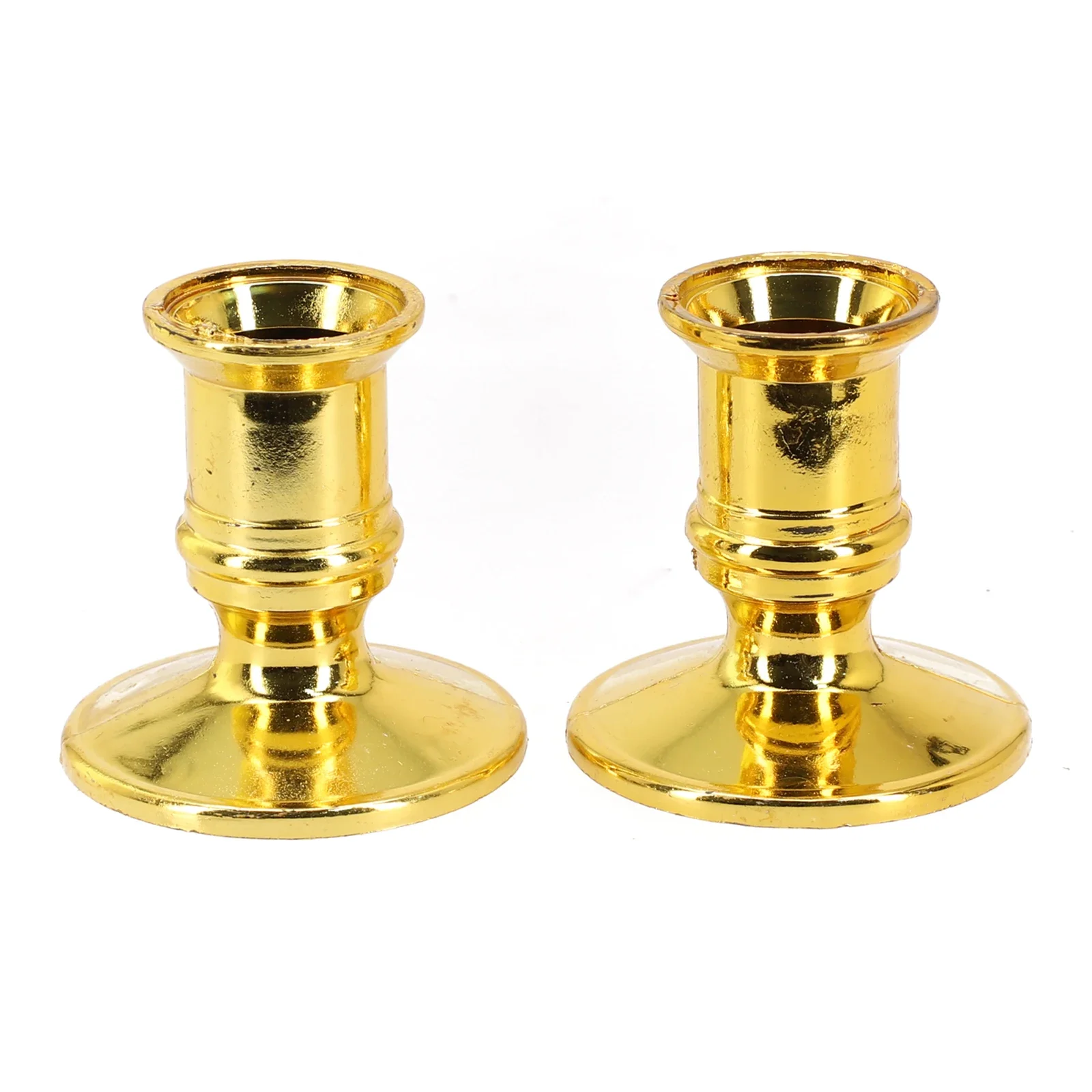 Fits Standard Candlestick Candle Base Gold Plastic Taper Candle Holders Portable Fashion High Quality Practical