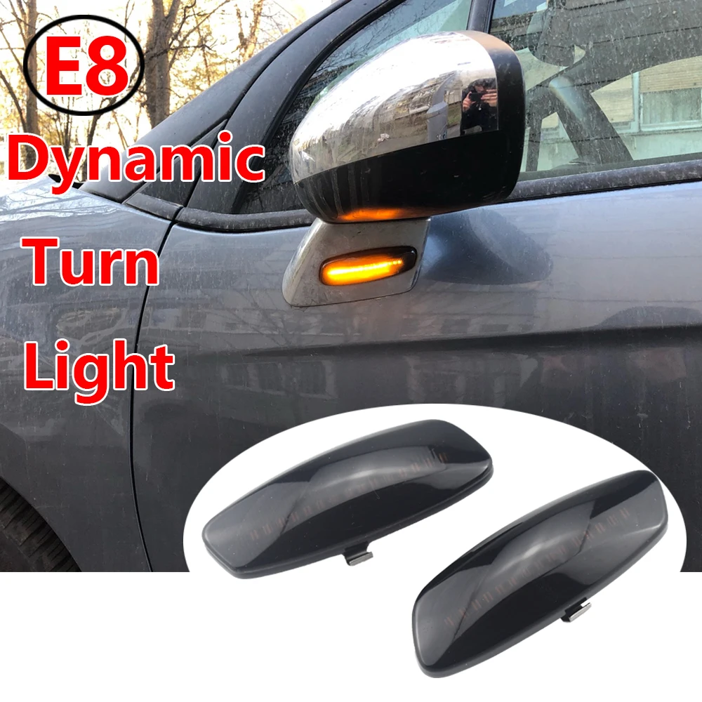 2PCS Dynamic Flowing LED Side Marker Turn Signal Light For Citroen C4 Picasso C3 C5 DS4 Peugeot 308 207 3008 5008