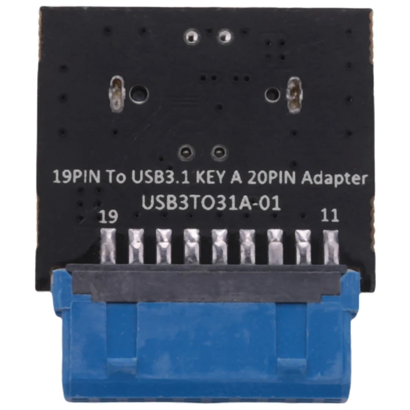 Computer Motherboard USB 3.0 Front 19-Pin auf 3.1 Typ-C Front Panel Header Typ E Adapter 20 bis 19-Pin Erweiterungskarte