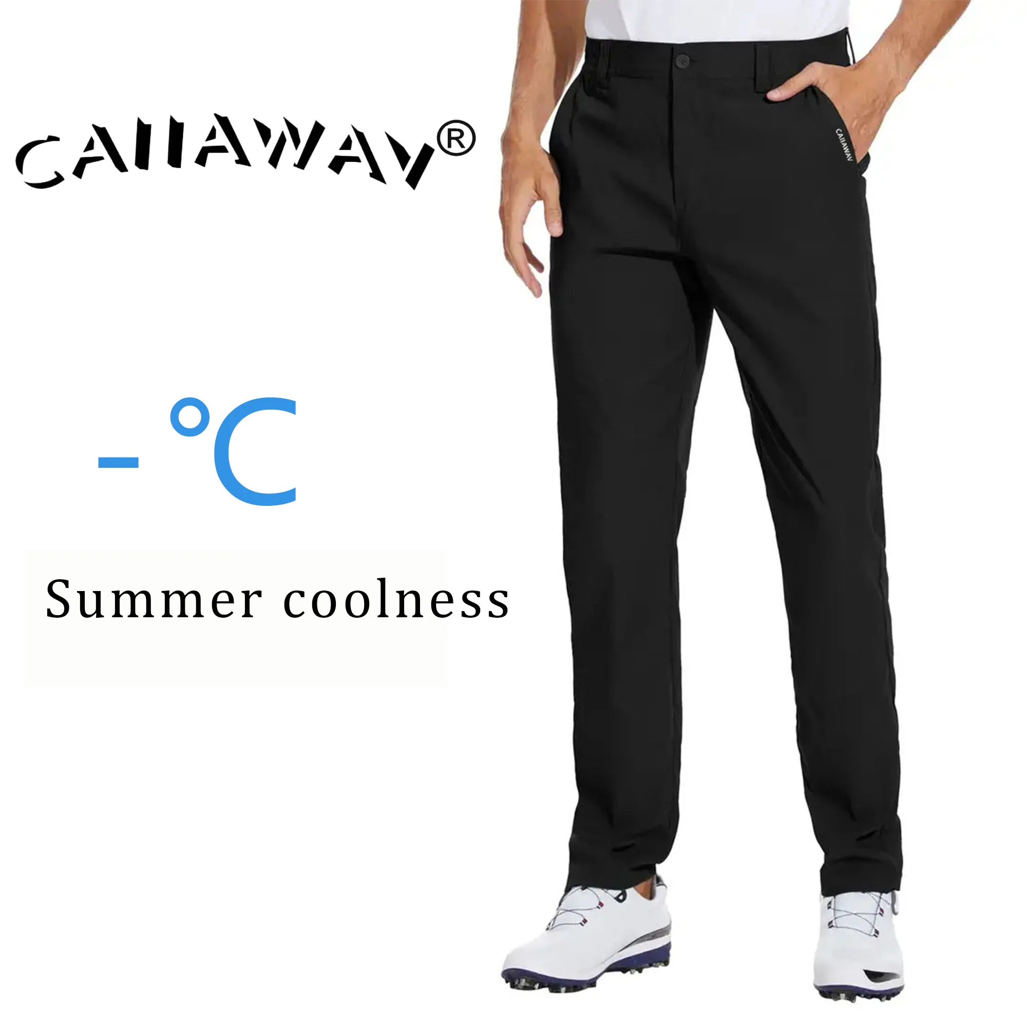 Golf summer sports pants men\'s breathable high elasticity outdoor slim fit