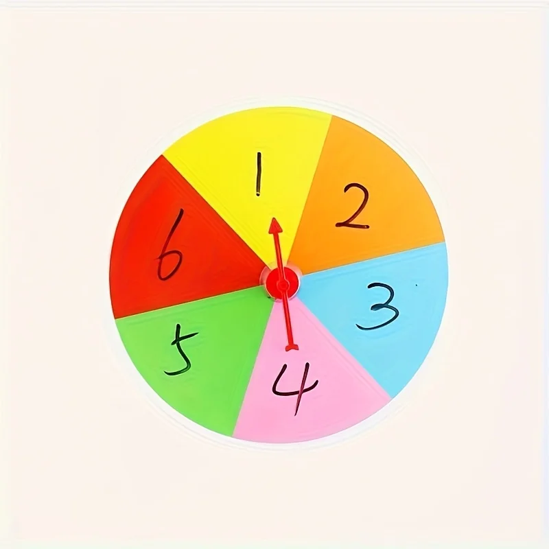 مجموعة واحدة من الدوار المغناطيسي الملون |   أداة ألعاب تعليمية للفصل الدراسي مع سطح قابل للمسح، تتضمن مؤشر وعلامة