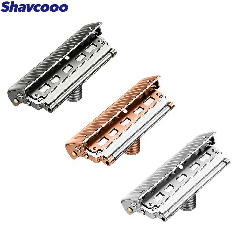 

Бритвенная головка Shavcooo GP300 Glide 3.0 Pro Super Roller для безопасной бритья, универсальная, с резьбой M5, двойное полублade, с дорожным футляром