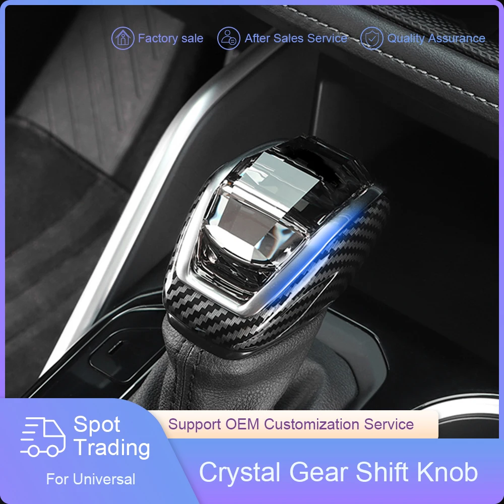 

For Toyota Highlander 2015-2022 RAV4 2020 2021 2022 Crystal Gear Shift Knob with LED Atmoshphere Light Left Hand Steering